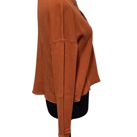 Everlane Organic Cotton Thermal Henley Top/Shirt - Picture 4 of 10